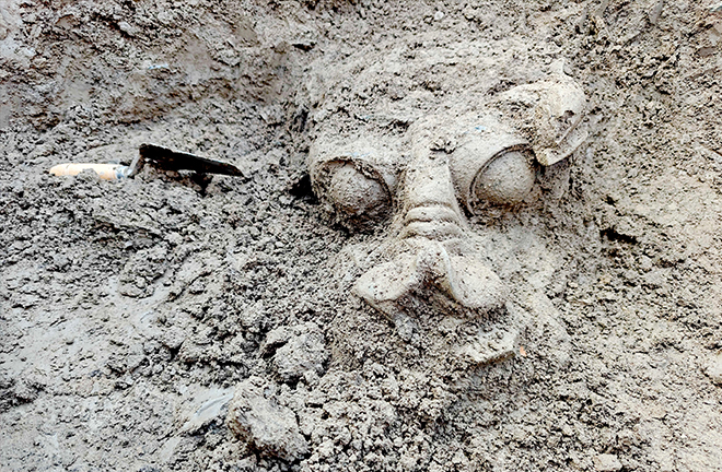 Ceramic dragon head from Tang Dynasty unearthed in Xiong’an