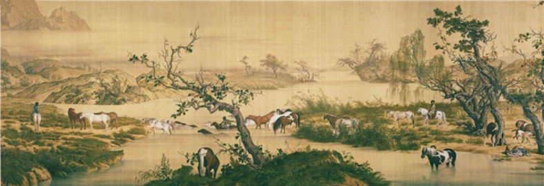 100 horses chinese painting