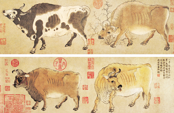Top 10 Chinese paintings (X):Five Oxen